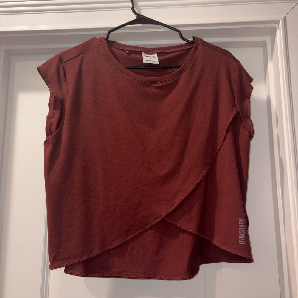 Gymshark Women's Short Sleeve Top in Deep Rust